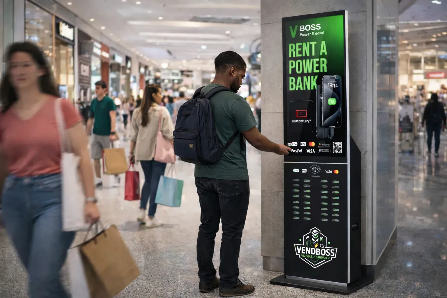 VBoss 32 VBoss charging station in use